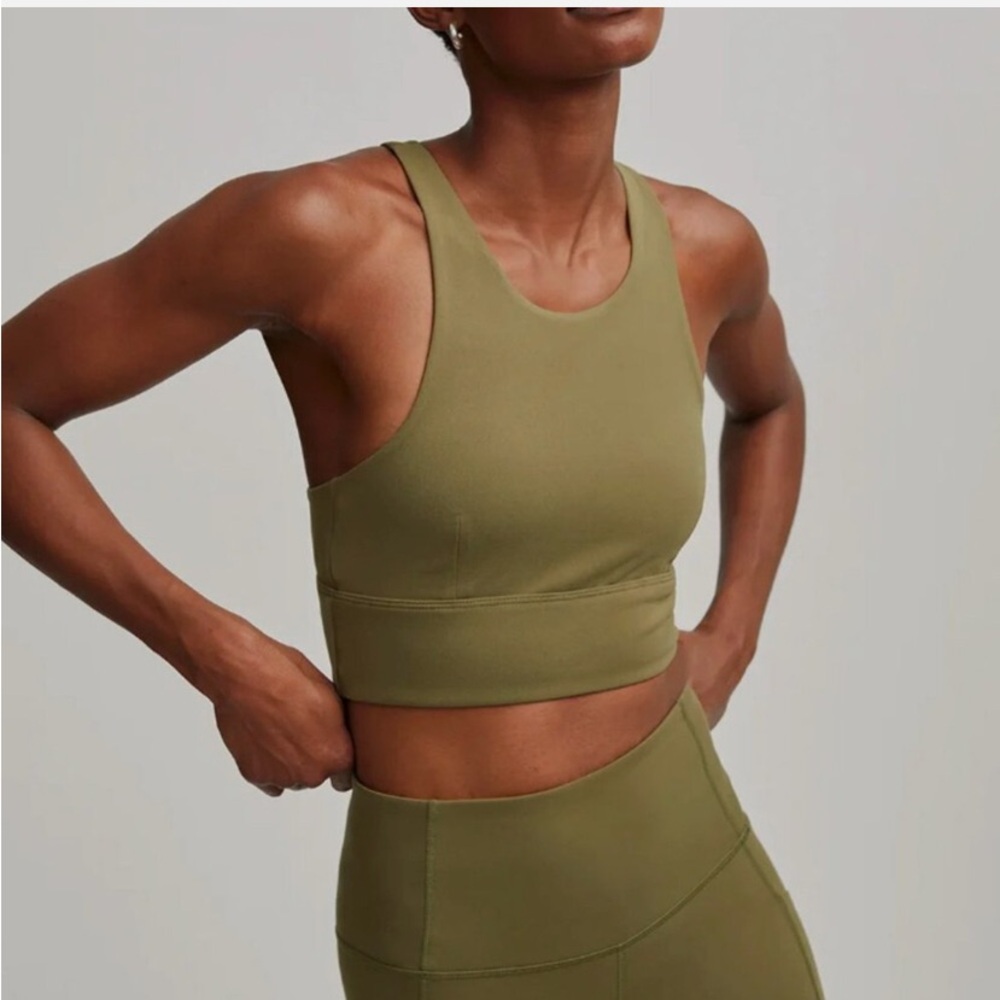 Varley Moss Green Let’s Move Harris Sports Bra NWT - Picture 1 of 8